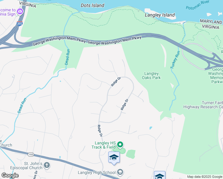 map of restaurants, bars, coffee shops, grocery stores, and more near 811 Ridge Drive in McLean