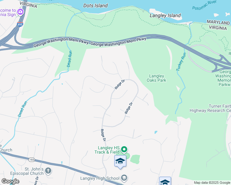 map of restaurants, bars, coffee shops, grocery stores, and more near 811 Ridge Drive in McLean