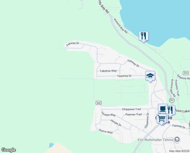 map of restaurants, bars, coffee shops, grocery stores, and more near 5175 Tomahawk Way in Kelseyville