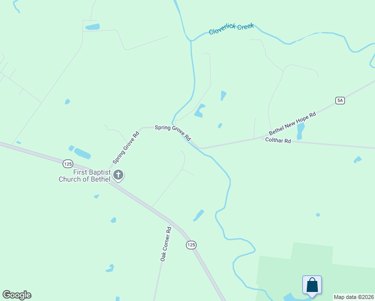 map of restaurants, bars, coffee shops, grocery stores, and more near 3753 Spring Grove Road in Bethel