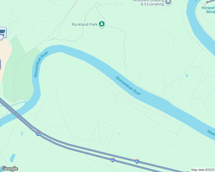 map of restaurants, bars, coffee shops, grocery stores, and more near 55 Harris Drive in Front Royal