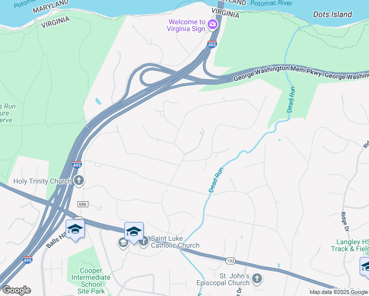 map of restaurants, bars, coffee shops, grocery stores, and more near 805 Lawton Street in McLean