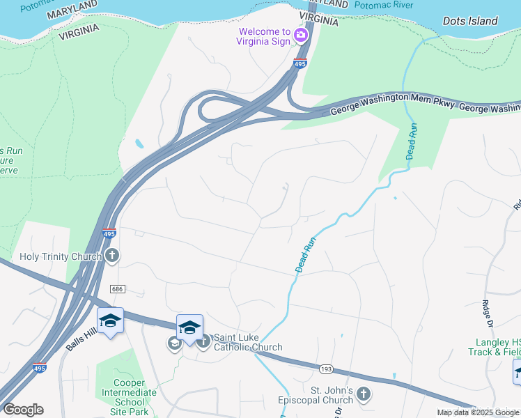 map of restaurants, bars, coffee shops, grocery stores, and more near 805 Lawton Street in McLean
