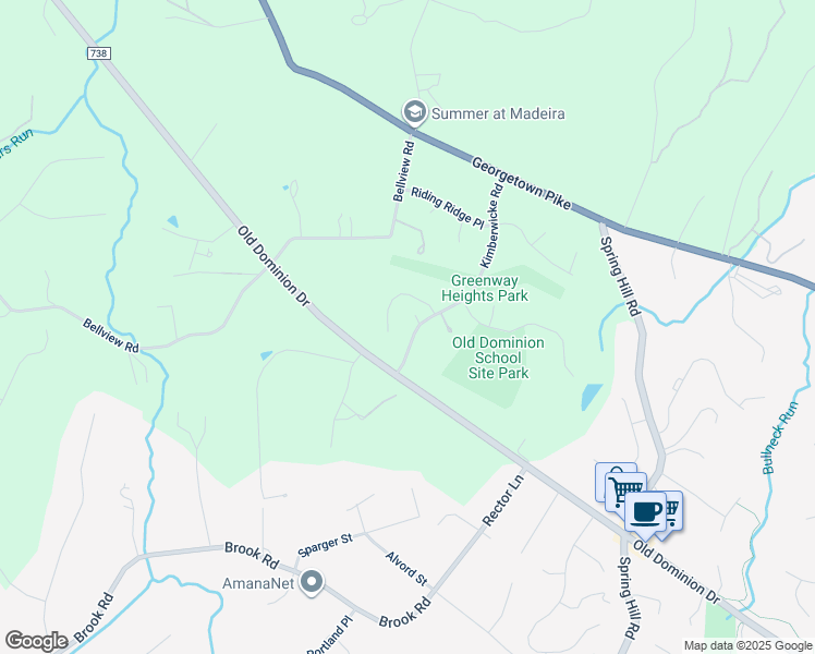 map of restaurants, bars, coffee shops, grocery stores, and more near 1002 Kimberwicke Road in McLean