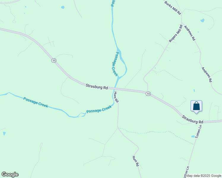 map of restaurants, bars, coffee shops, grocery stores, and more near 3579 Strasburg Road in Strasburg