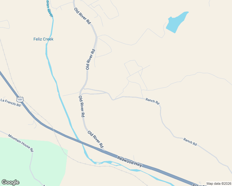 map of restaurants, bars, coffee shops, grocery stores, and more near 14495 Old River Road in Hopland