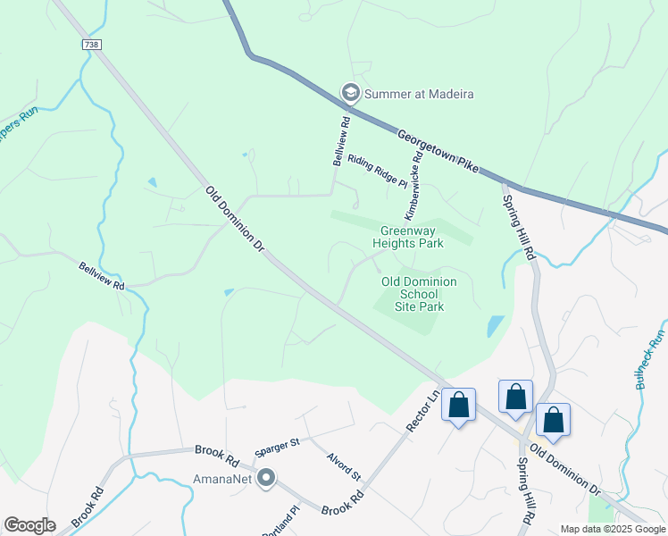 map of restaurants, bars, coffee shops, grocery stores, and more near 8417 Martingale Drive in McLean