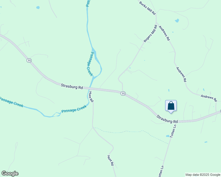map of restaurants, bars, coffee shops, grocery stores, and more near 3400 Strasburg Road in Strasburg