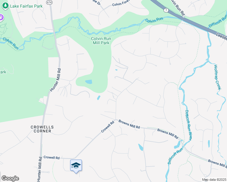 map of restaurants, bars, coffee shops, grocery stores, and more near 1432 Crowell Road in Vienna