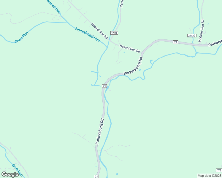 map of restaurants, bars, coffee shops, grocery stores, and more near 1167 Parkersburg Road in Sandyville