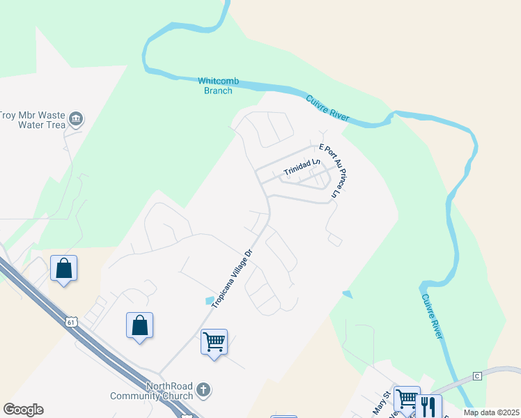 map of restaurants, bars, coffee shops, grocery stores, and more near 25 Nassau Drive in Moscow Mills