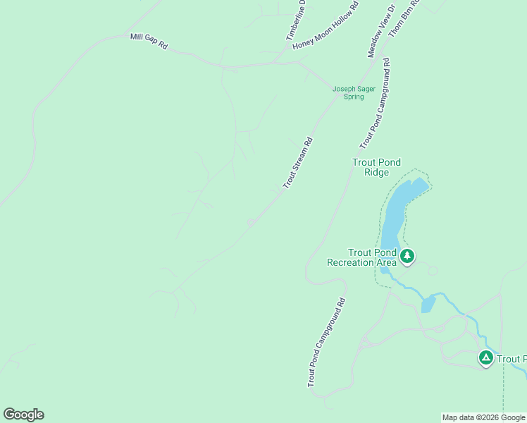 map of restaurants, bars, coffee shops, grocery stores, and more near 422 Trout Stream Road in Lost City