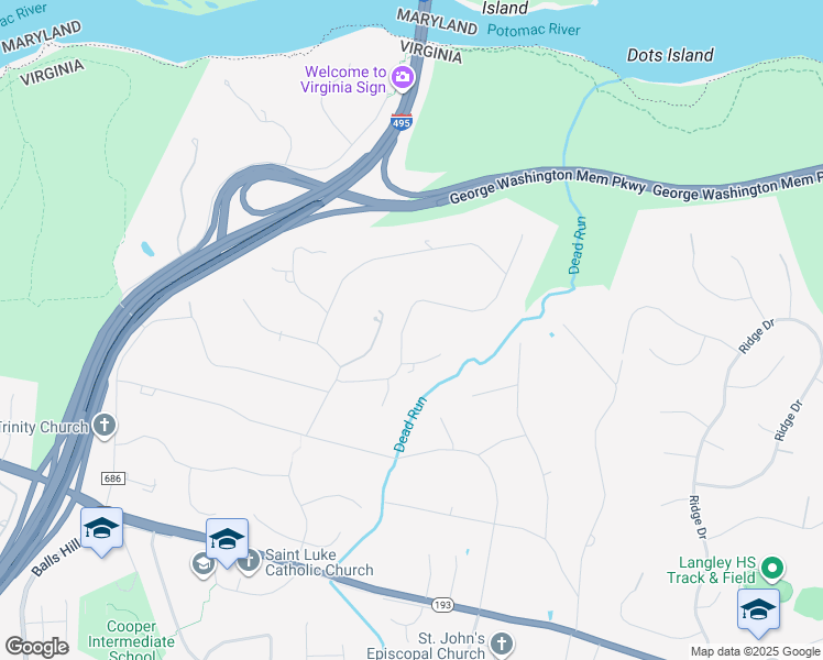 map of restaurants, bars, coffee shops, grocery stores, and more near 6811 Wemberly Way in McLean