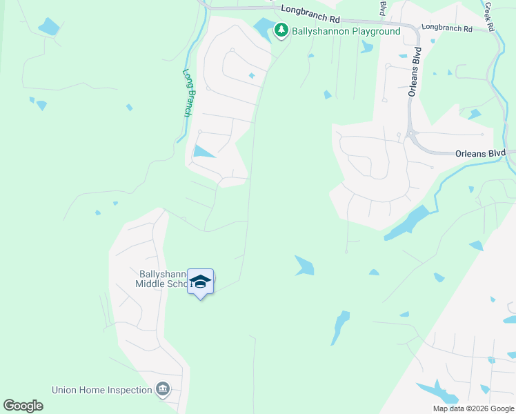 map of restaurants, bars, coffee shops, grocery stores, and more near Ballyshannon Way in Union