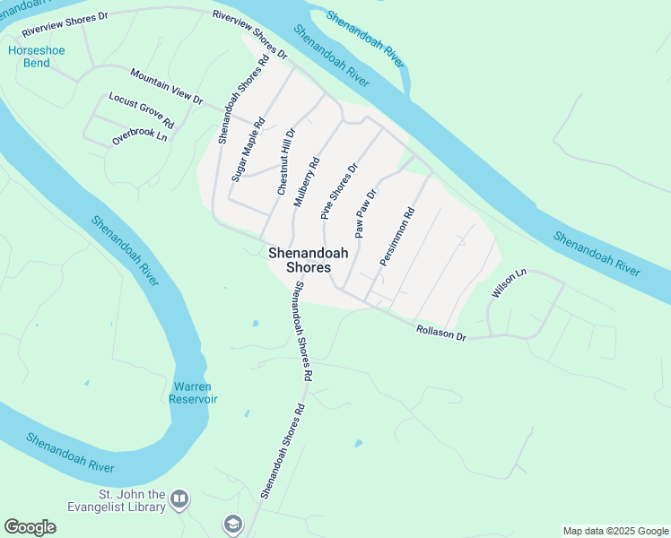 map of restaurants, bars, coffee shops, grocery stores, and more near 65 Rollason Drive in Front Royal