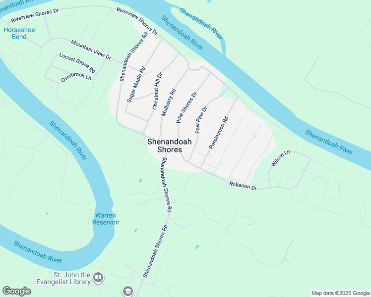 map of restaurants, bars, coffee shops, grocery stores, and more near 65 Rollason Drive in Front Royal