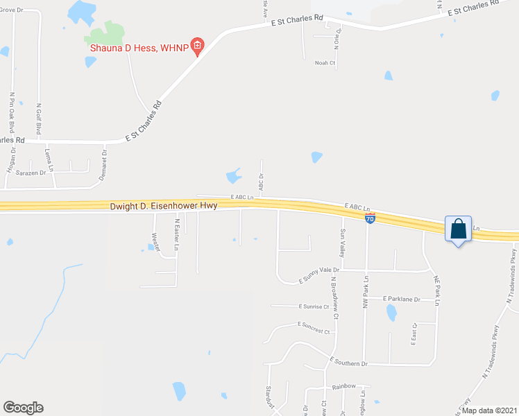 map of restaurants, bars, coffee shops, grocery stores, and more near 6893 Interstate 70 Drive Southeast in Columbia
