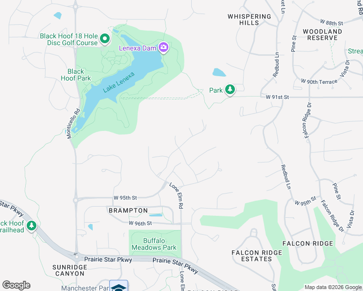 map of restaurants, bars, coffee shops, grocery stores, and more near 9291 Brownridge Street in Lenexa