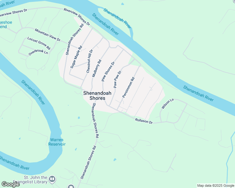 map of restaurants, bars, coffee shops, grocery stores, and more near 102 Paw Paw Drive in Front Royal
