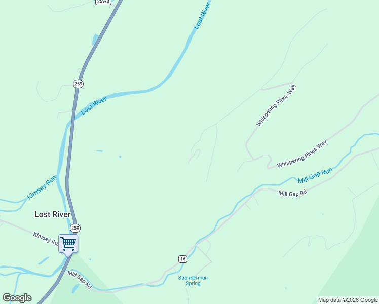 map of restaurants, bars, coffee shops, grocery stores, and more near 969 Toms Knob Approach in Lost City