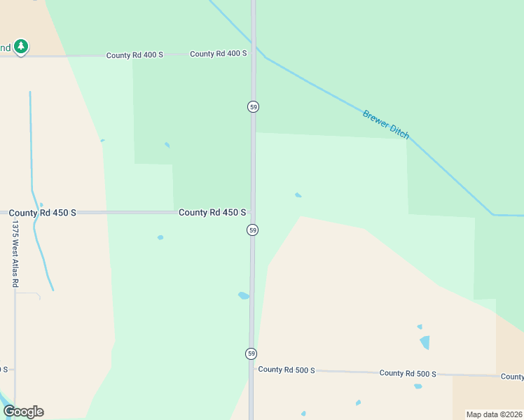 map of restaurants, bars, coffee shops, grocery stores, and more near 4862 Indiana 59 in Sandborn