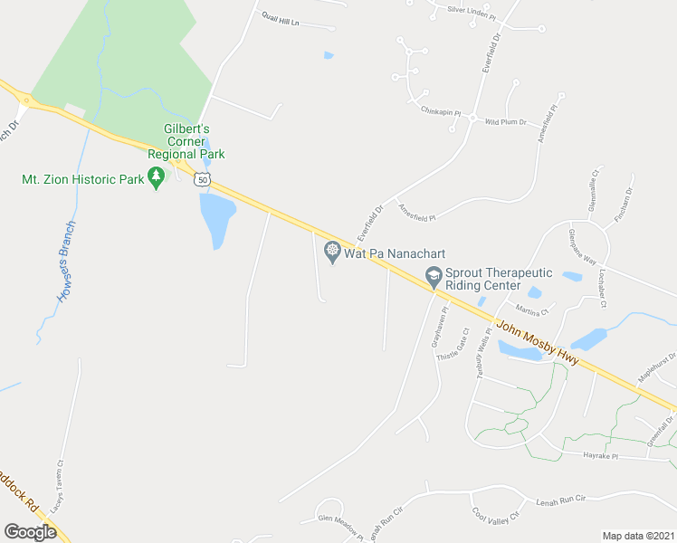map of restaurants, bars, coffee shops, grocery stores, and more near 40539 John Mosby Highway in Aldie