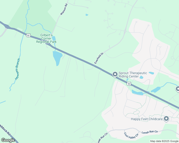 map of restaurants, bars, coffee shops, grocery stores, and more near 40539 John Mosby Highway in Aldie
