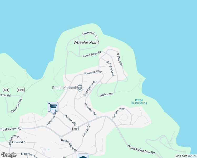 map of restaurants, bars, coffee shops, grocery stores, and more near 4648 Hawaina Way in Kelseyville