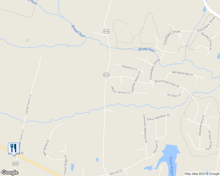 map of restaurants, bars, coffee shops, grocery stores, and more near 41581 White Yarrow Court in Ashburn