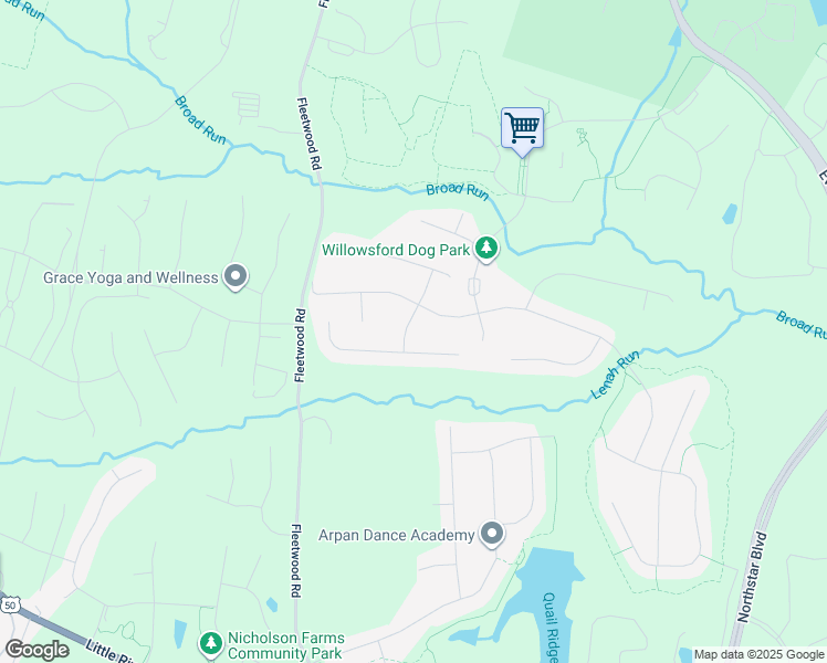 map of restaurants, bars, coffee shops, grocery stores, and more near 23726 Heather Mews Drive in Ashburn