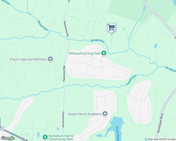 map of restaurants, bars, coffee shops, grocery stores, and more near 23726 Heather Mews Drive in Ashburn