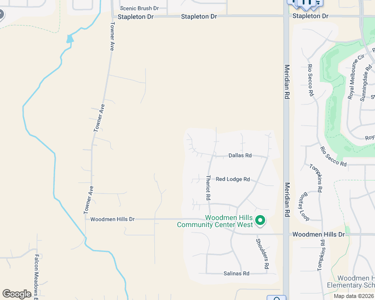 map of restaurants, bars, coffee shops, grocery stores, and more near 11455 Dallas Road in Peyton