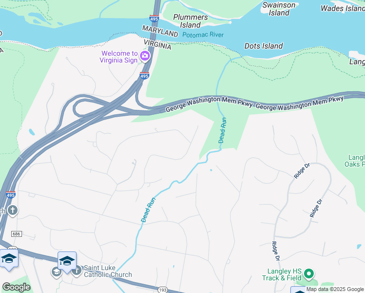 map of restaurants, bars, coffee shops, grocery stores, and more near 6710 Wemberly Way in McLean