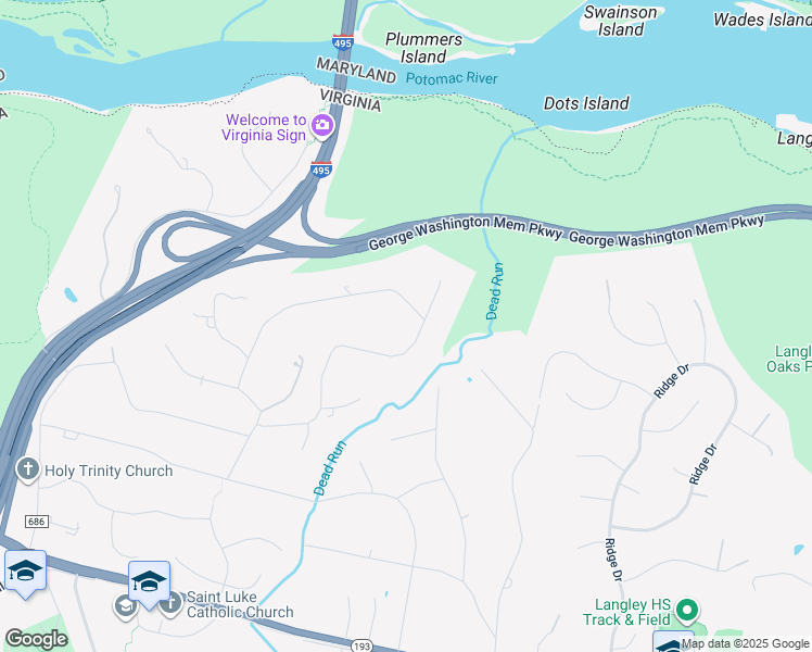 map of restaurants, bars, coffee shops, grocery stores, and more near 6710 Wemberly Way in McLean