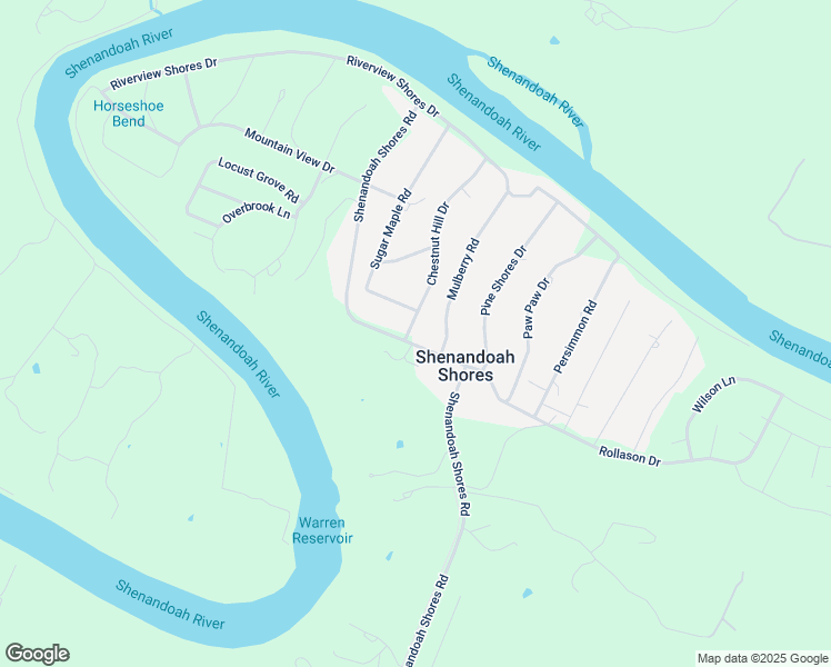 map of restaurants, bars, coffee shops, grocery stores, and more near 2882 Shenandoah Shores Road in Front Royal