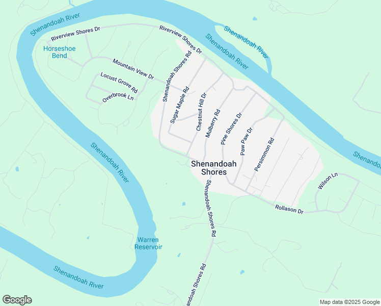 map of restaurants, bars, coffee shops, grocery stores, and more near 2882 Shenandoah Shores Road in Front Royal