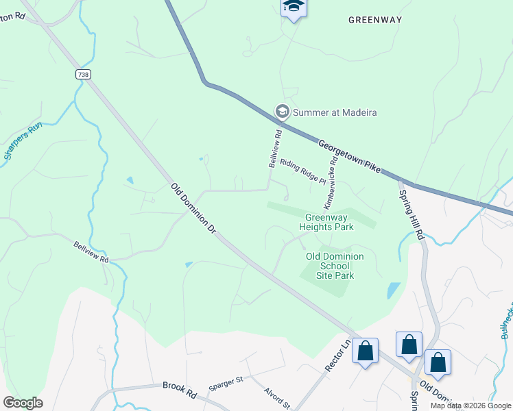 map of restaurants, bars, coffee shops, grocery stores, and more near 947 Bellview Road in McLean