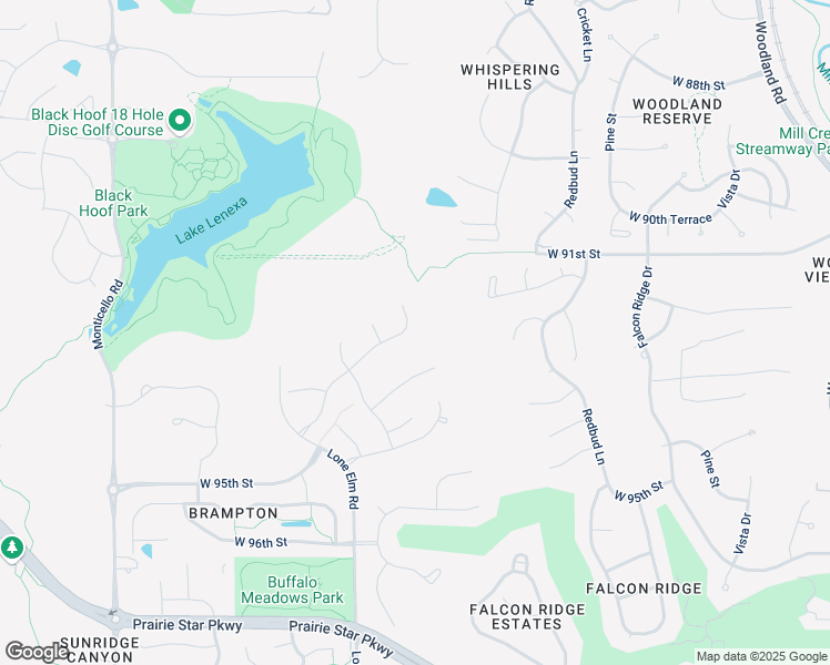 map of restaurants, bars, coffee shops, grocery stores, and more near 9231 Brownridge Street in Lenexa