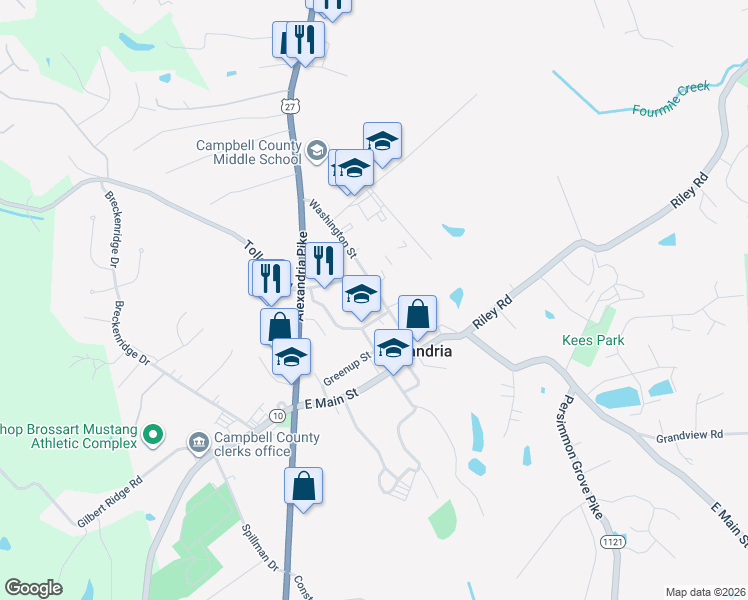 map of restaurants, bars, coffee shops, grocery stores, and more near 4 Grove Street in Alexandria