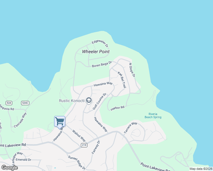 map of restaurants, bars, coffee shops, grocery stores, and more near 4672 Hawaina Way in Kelseyville