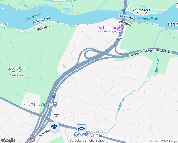 map of restaurants, bars, coffee shops, grocery stores, and more near 6927 Butternut Court in McLean