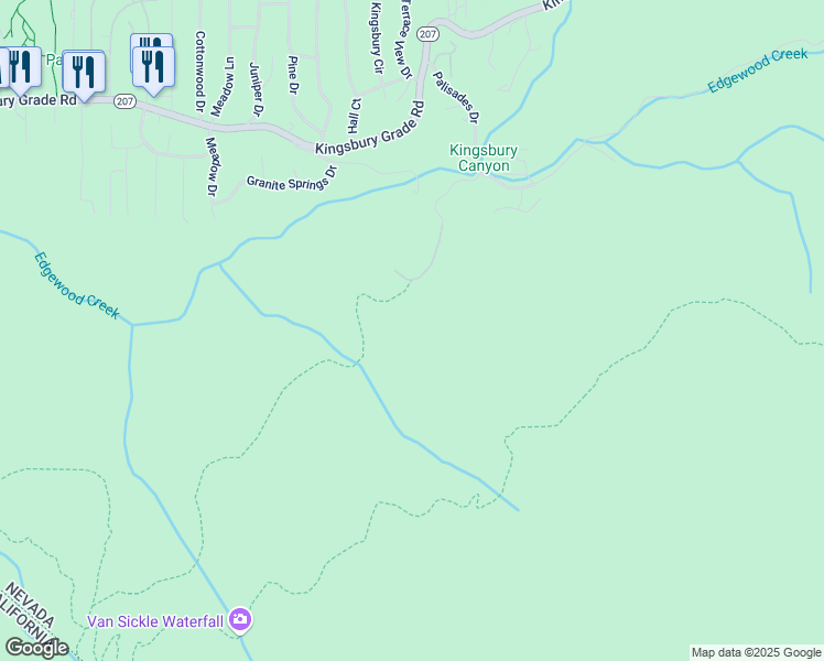 map of restaurants, bars, coffee shops, grocery stores, and more near 1 Easy Street in Stateline