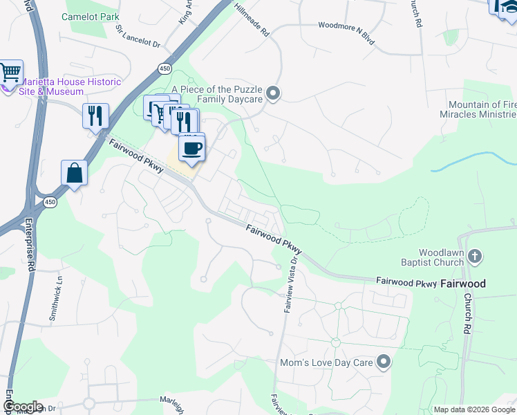 map of restaurants, bars, coffee shops, grocery stores, and more near 12800 Libertys Delight Drive in Bowie