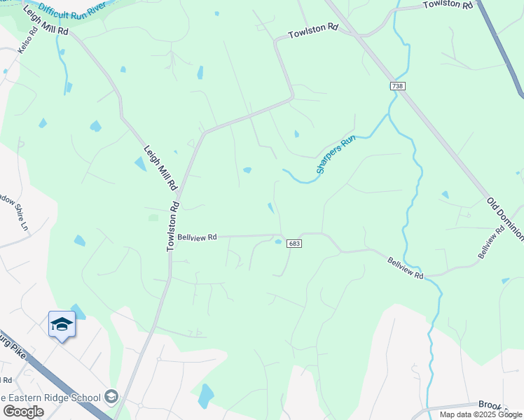 map of restaurants, bars, coffee shops, grocery stores, and more near 1134 Bellview Road in McLean