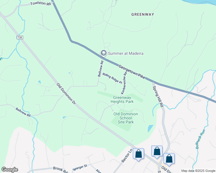 map of restaurants, bars, coffee shops, grocery stores, and more near 929 Bellview Road in McLean