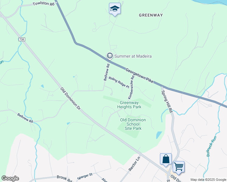 map of restaurants, bars, coffee shops, grocery stores, and more near 929 Bellview Road in McLean