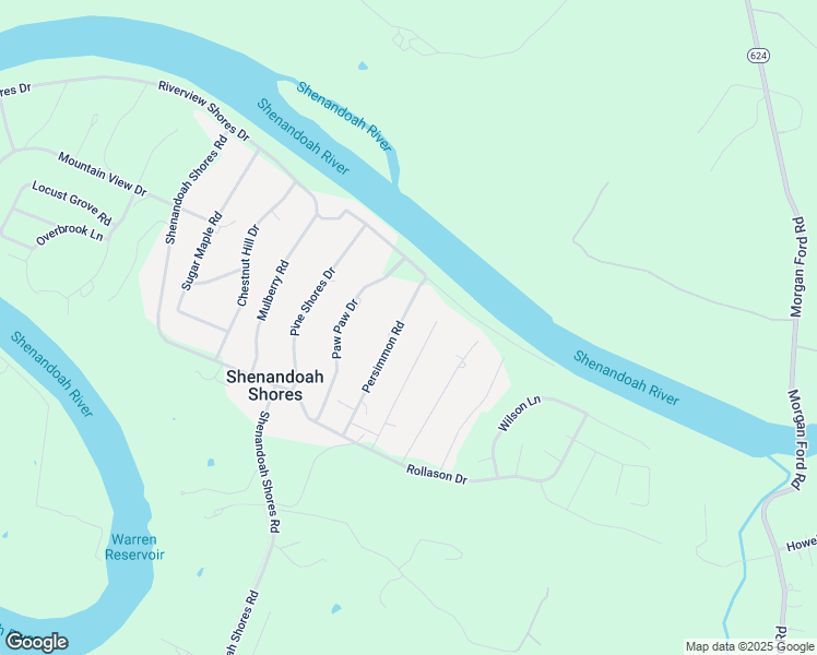 map of restaurants, bars, coffee shops, grocery stores, and more near 250 Persimmon Drive in Front Royal
