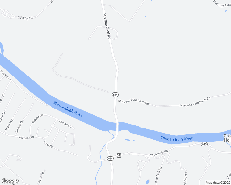 map of restaurants, bars, coffee shops, grocery stores, and more near 1725 Morgan Ford Road in Front Royal
