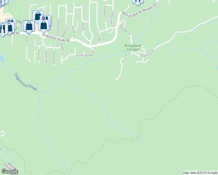 map of restaurants, bars, coffee shops, grocery stores, and more near 1 Easy Street in Stateline
