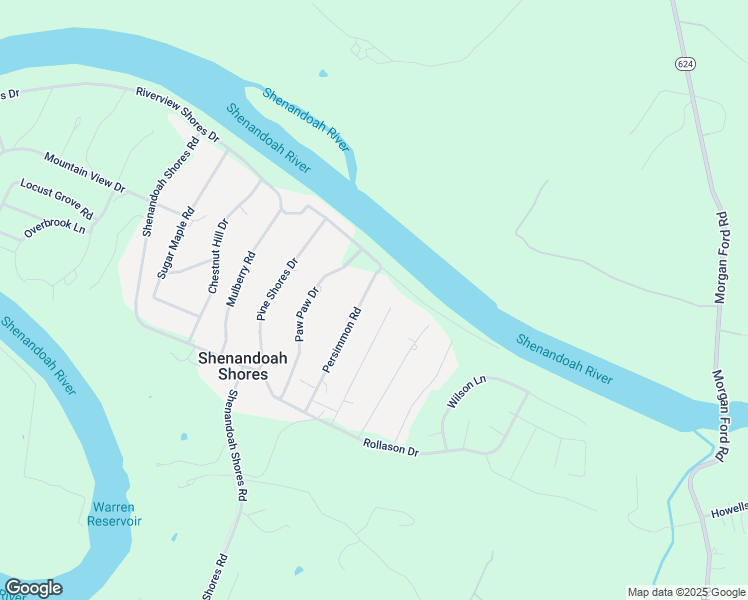 map of restaurants, bars, coffee shops, grocery stores, and more near 300 Persimmon Drive in Front Royal